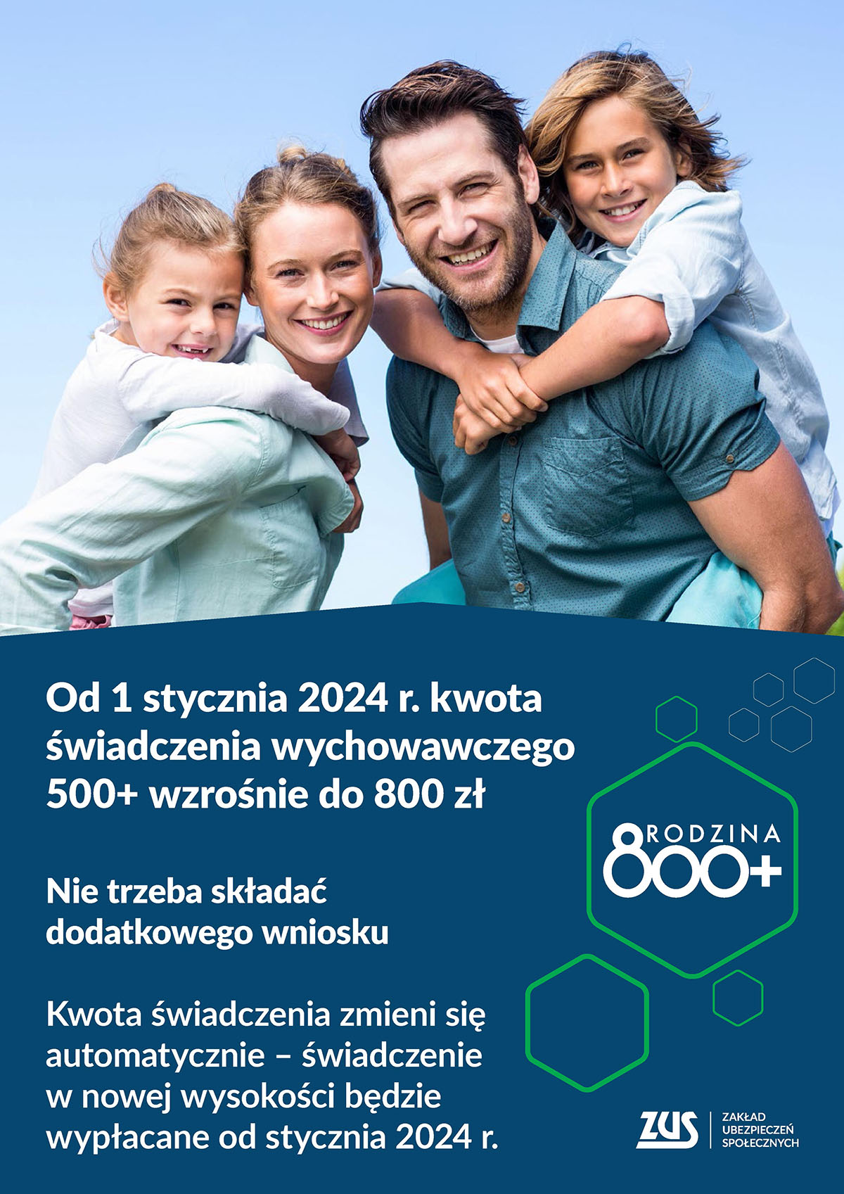 800+ od stycznia 2024 r. bez dodatkowych wniosków